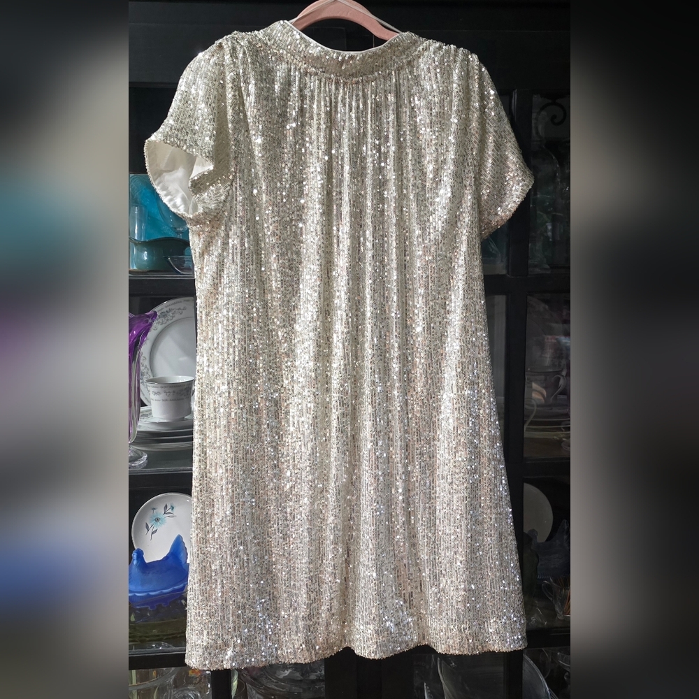 CeCe Silver Sequin Dress